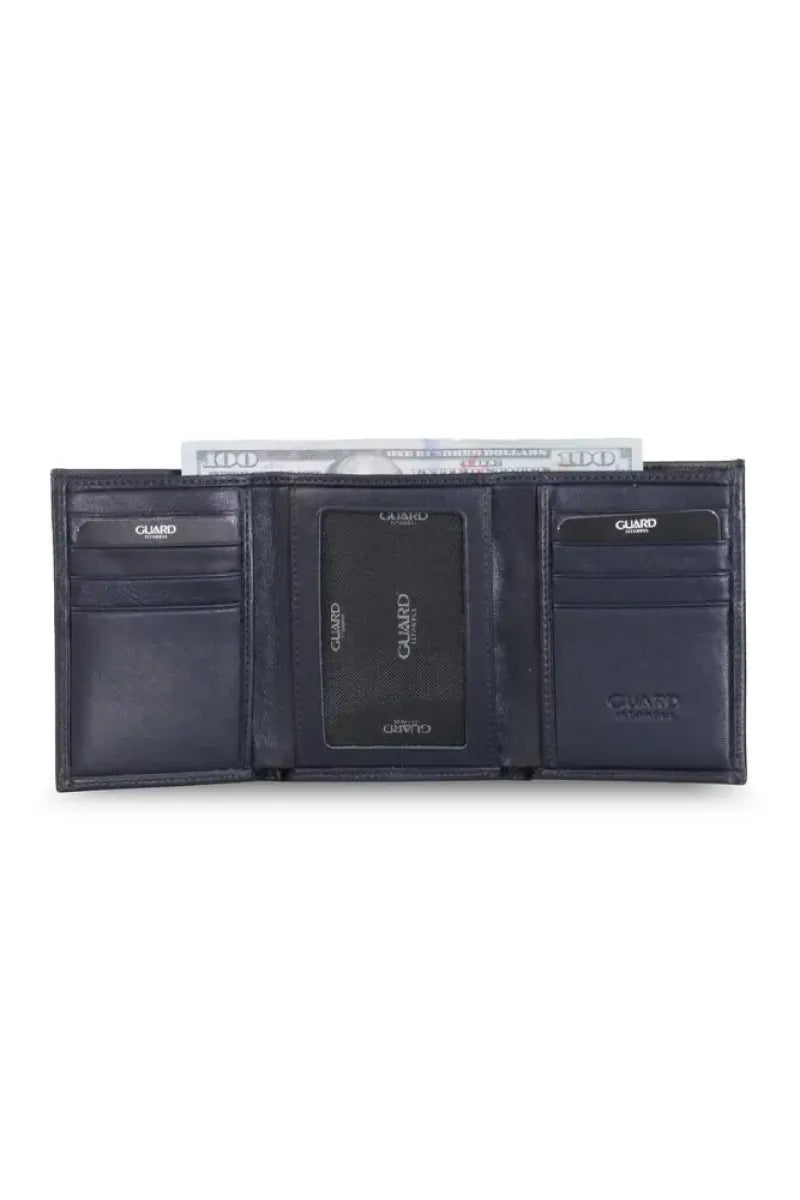Accessories > wallet gd- lacivert dikey deri erkek cüzdanı