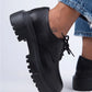 Women > shoes loafer mj- lola kadın hakiki deri bağcıklı siyah ayakkabı