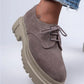 Mj- lola kadın hakiki deri bağcıklı vizon ayakkabı / women > shoes > espadrilles