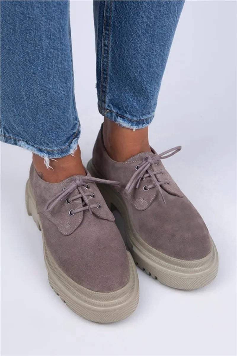 Mj lola kadın hakiki deri bağcıklı vizon ayakkabı / women > shoes > loafer