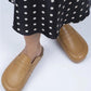 Mj lori kadın hakiki deri bağcıksız taba terlik / women > shoes > slippers