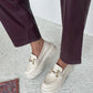 Women > shoes loafer st- luuk kadın kalın taban deri makosen ayakkabı bej