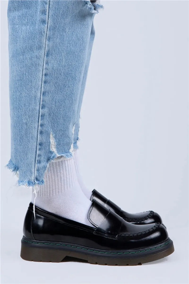 Women > shoes loafer mj- mabel kadın hakiki deri siyah ayakkabı