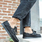 Man > shoes sneakers kn- mevsimlik keten ayakkabı 008 siyah (siyah taban)
