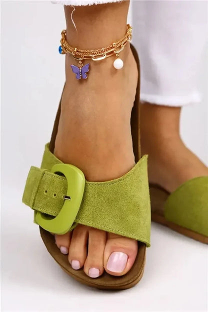 Women > shoes slippers mj- alandra kadın hakiki deri fıstık yeşili terlik