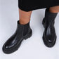 Women > shoes boots mj- emma kadın hakiki deri çift taraf lastikli siyah bot