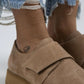 Mj- mimi kadın hakiki deri çırtlı kum süet ayakkabı