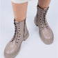 Mj nicole kadın hakiki deri bağcıklı fermuarlı vizon bot / women > shoes > boots