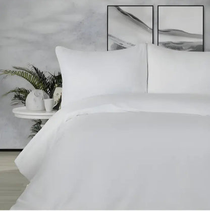 Nd- Satin Duvet Cover Set Basic Stripe White - Home Textile > Bedroom Covers.