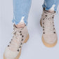 Mj olivia kadın hakiki deri bağcıklı bej süet bot / women > shoes > boots