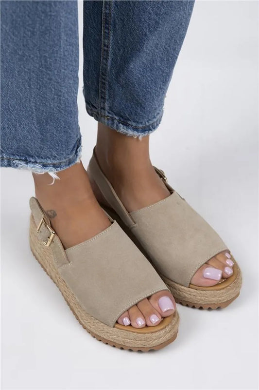 Women > shoes sandals mj- penny kadın hakiki deri kemerli tokalı bej sandalet