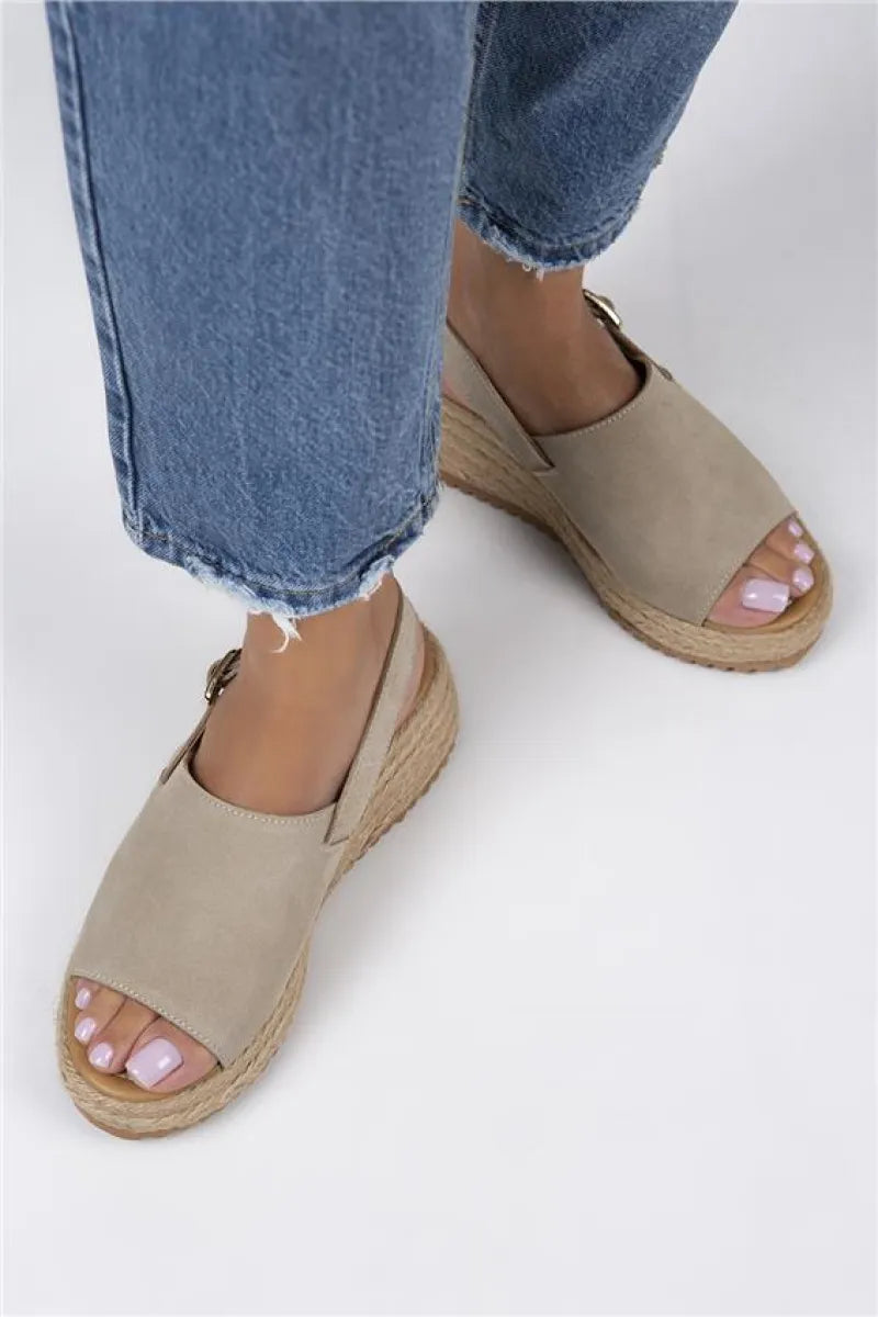Women > shoes sandals mj- penny kadın hakiki deri kemerli tokalı bej sandalet