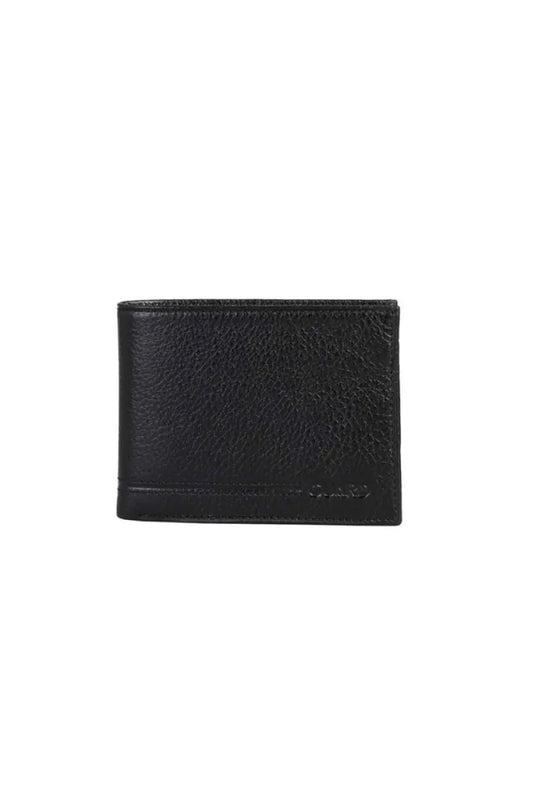 Accessories > wallet gd- pisotlu siyah hakiki deri yatay erkek cüzdanı