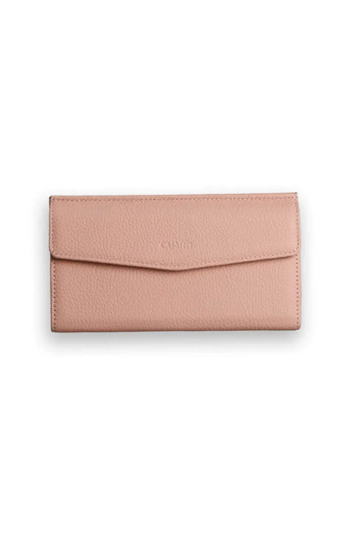 Gd- Powder Leather Women's Wallet with Phone Slot