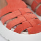 Mj rosa kadın hakiki deri tokalı mercan sandalet / kadın > ayakkabı > sandalet