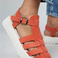 Mj rosa kadın hakiki deri tokalı mercan sandalet / kadın > ayakkabı > sandalet