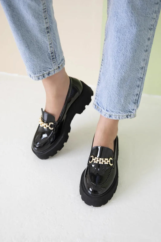 St- sarabia kadın makosen rugan ayakkabı siyah / women > shoes > loafer