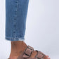 Women > shoes slippers mj- selina kadın hakiki deri çift tokalı vizon - gümüş