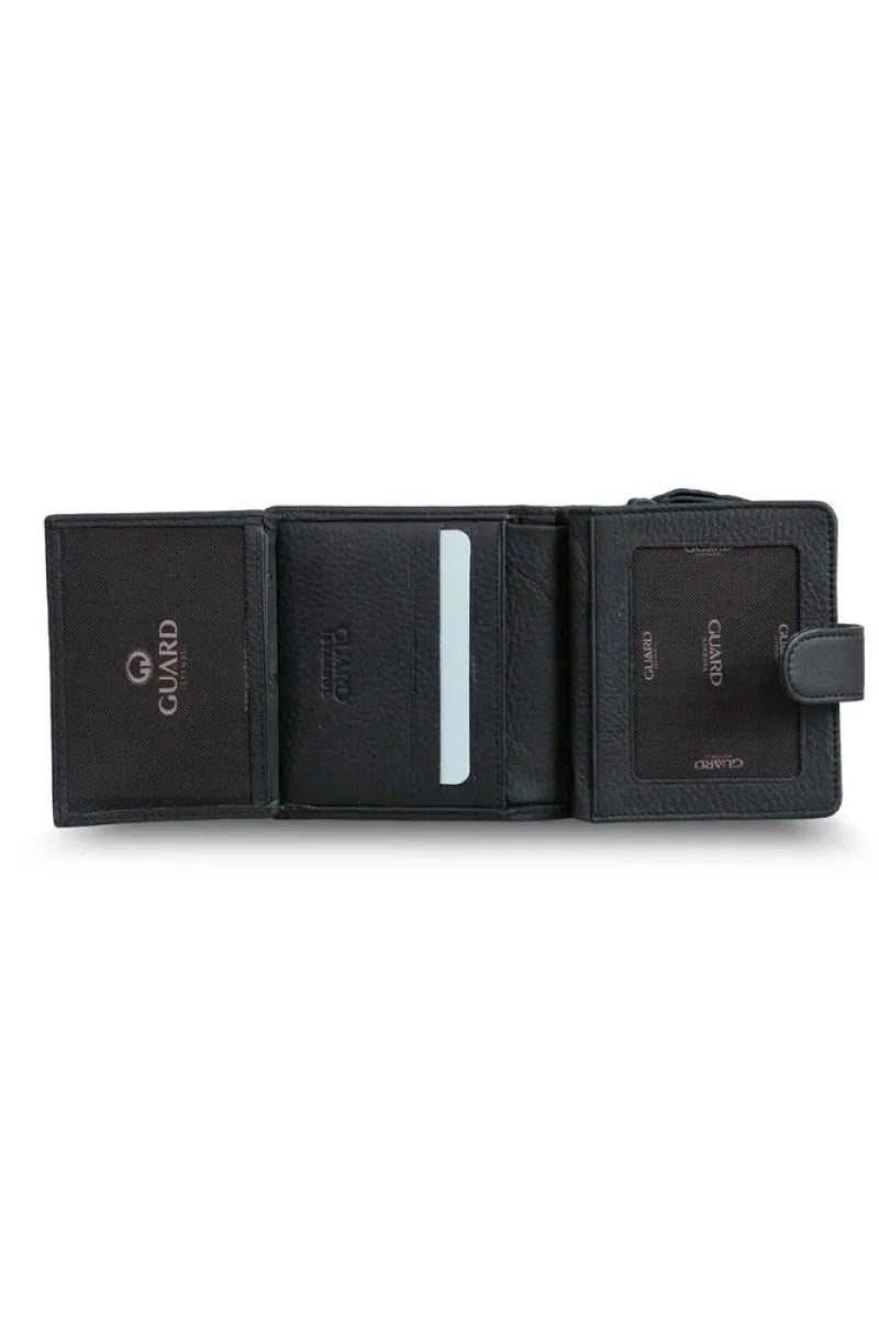 Accessories > wallet gd- siyah çok bölmeli şık deri bayan cüzdanı