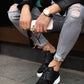 So- siyah deri süet bağcıklı erkek sneakers
