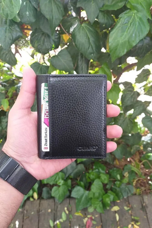 Accessories > wallet gd- siyah deri erkek cüzdan