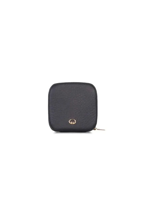 GD- Black Zipper Leather Mini Accessory Bag
