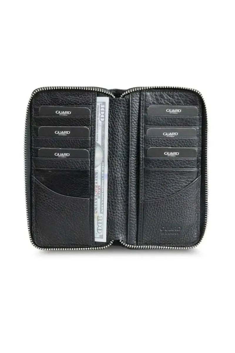 Gd siyah fermuarlı portföy cüzdan / accessories > wallet