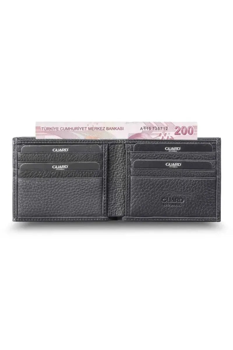 Gd- mat siyah klasik deri erkek cüzdanı / accessories > wallet