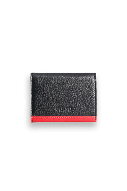 Accessories > credit card holder gd- siyah - kırmızı çift renk bölmeli hakiki