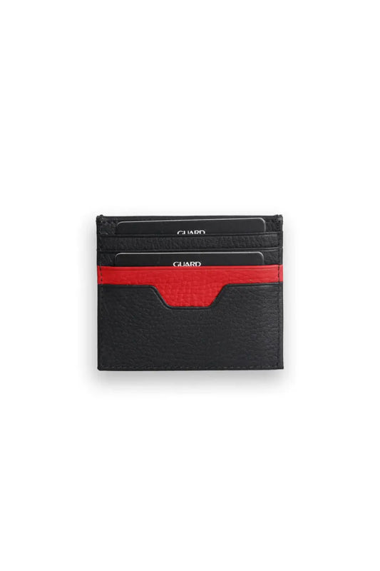 Accessories > credit card holder gd- siyah - kırmızı çift renk hakiki deri