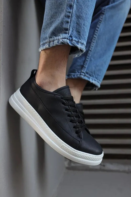 KN- кроссовки туфли 010 черная (белая основа)