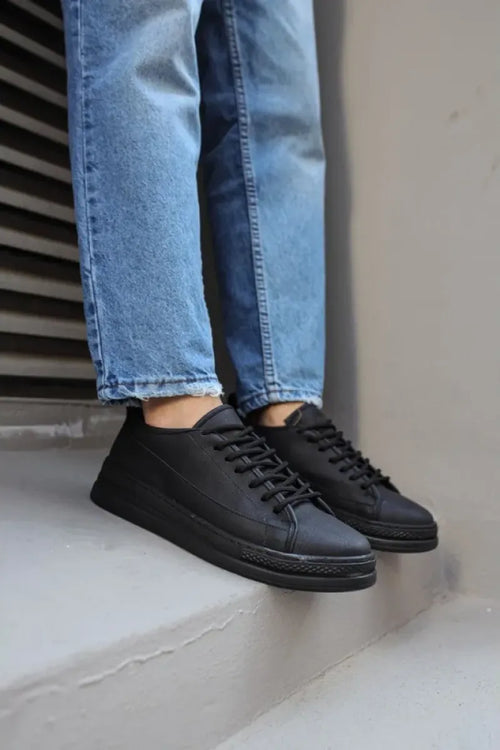 Kn- Sneakers Shoes 010 Black (Black Base)