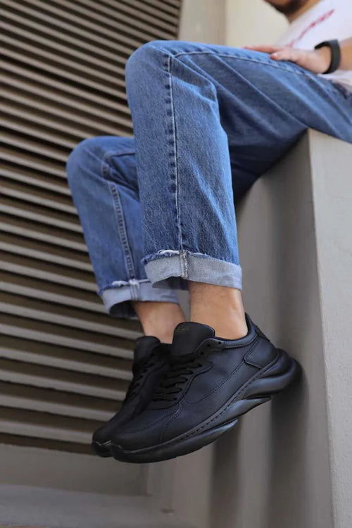 Kn- Sneakers Shoes 065 Black (Black Base)
