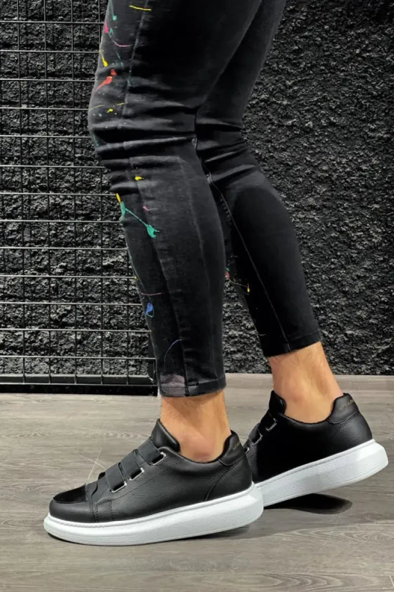 Man > shoes sport kn- sneakers ayakkabı 888 siyah (beyaz taban)