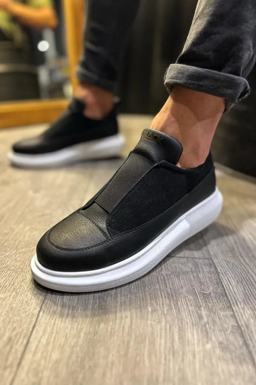 Kn- sneakers schoenen 911 zwart (witte basis)
