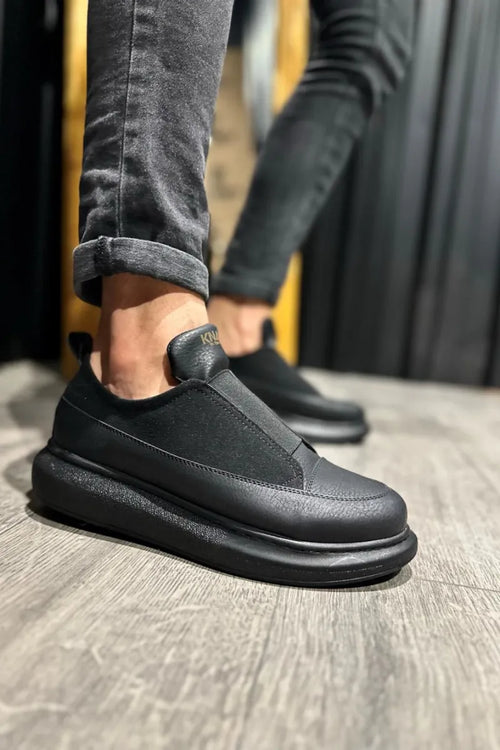 Kn- Sneakers Ayakkabı 911 Siyah (Siyah Taban)