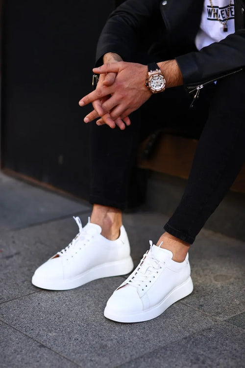 So- Beyaz, Deri, Sneakers Erkek Ayakkabı 35