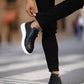 So - siyah deri sneakers erkek ayakkabı 36