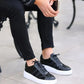 So - siyah rugan sneakers erkek ayakkabı