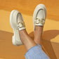 St- socrates kadın hakiki deri makosen ayakkabı bej / women > shoes > loafer