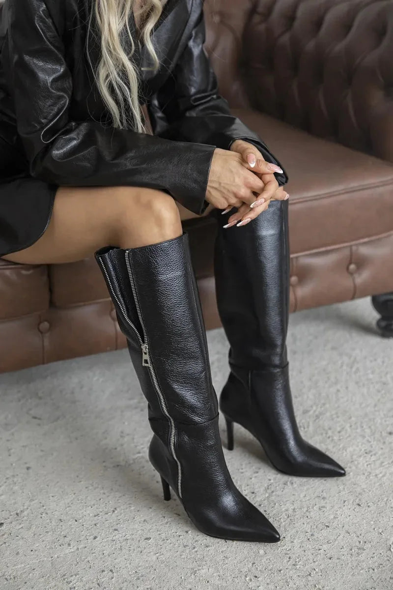 St- rella kadın hakiki deri çizme siyah