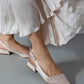 St- ronan kadın süet detay topuklu deri ayakkabı bej