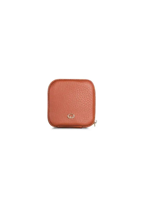 GD- Tan Zipper Leather Mini Accessory Bag
