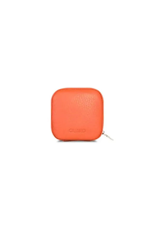 Gd turuncu fermuarlı deri mini aksesuar çantası / accessories > wallet