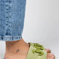 Mj- valeria kadın hakiki deri tek bant fıstık yeşili terlik / women > shoes >