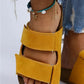 Mj vina kadın hakiki deri çırtlı sarı terlik / women > shoes > slippers