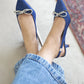 Women > shoes sandals st- viva kadın fiyonk detay kumaş topuklu sandalet koyu