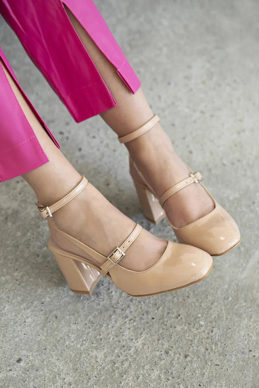Women > shoes sandals st- wesley kadın topuklu rugan ayakkabı ten