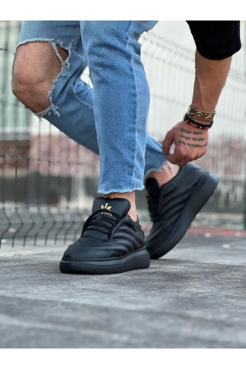 Co- wg094 kömür cilt erkek casual ayakkabı / man > shoes > sneakers