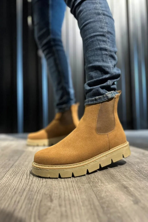 KN- High Base Chelsea Boots 112 Tan Suede